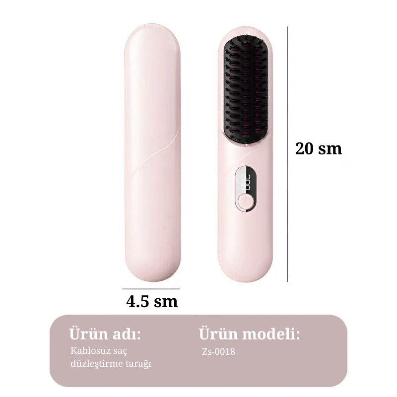 Rosèra GlowComb™ – Kablosuz Saç Düzleştirici Tarak