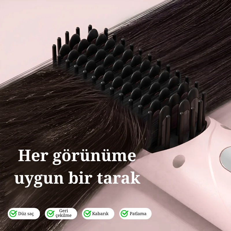 Rosèra GlowComb™ – Kablosuz Saç Düzleştirici Tarak